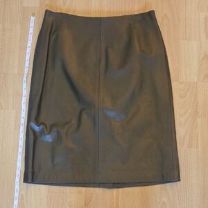 Ann Taylor Classic Metallic Brown Pencil Skirt